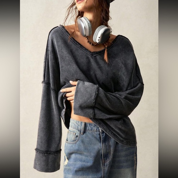 Boho cotton long sleeve blouse - Picture 6 of 8